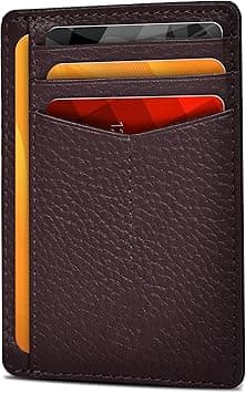 Oak Leathers RFID Front Pocket Slim Wallets- Genuine Handmade Minimalist Credit Card Holder By Clifton Heritage on Amazon.ae - Price Tracker