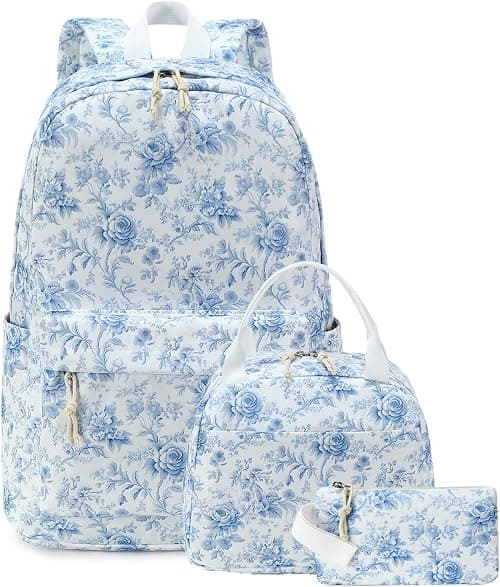 BLUBOON School Backpack Set Teen Girls Bookbag with Lunch Bag and Pencil Case on Amazon.ae - Price Tracker