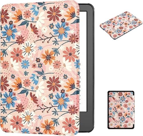 Magnetic Case for 7" Kindle Paperwhite 12th Gen 2024 & Colorsoft - Ultra Thin PU Leather Protective Cover & Auto Wake/Sleep, Hard Back Shell, Matisse Daisy Design on Amazon.ae - Price Tracker