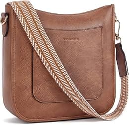 BOSTANTEN Crossbody Bags for Women Trendy Vegan Leather Hobo Handbags Fashion Shoulder Bags Purse with Adjustable Guitar Strap - Best Deal Finder