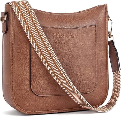 BOSTANTEN Crossbody Bags for Women Trendy Vegan Leather Hobo Handbags Fashion Shoulder Bags Purse with Adjustable Guitar Strap on Amazon.ae - Price Tracker