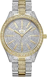 JBW Luxury Women's Cristal 0.12 Carat Diamond Wrist Watch with Stainless Steel Link Bracelet - Best Deal Finder