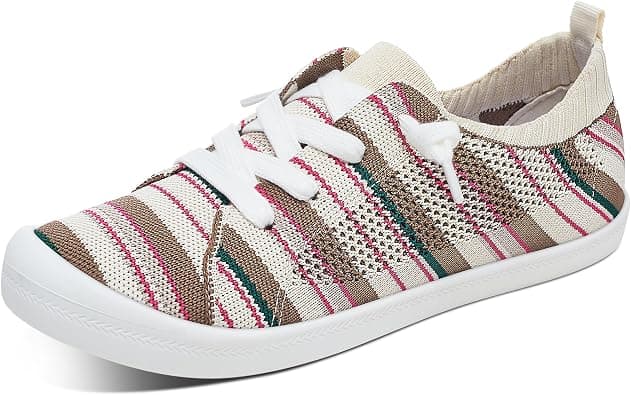 ALTOCIS Women's Knit Slip On Sneakers Ladies Elastic Low Top Flats Lightweight Breathe Mesh Fashion Sneakers Cute Flying Woven Loafers on Amazon.ae - Price Tracker