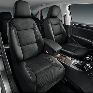 Skechers Memory Foam™ Car Seat Covers, Leather & Mesh Thick Car Seat Protection, Black Front Seat Cover, Airbag Compatible, Automotive Comfort & Protection for Most Cars, Trucks, SUVs على Amazon.ae - متتبع الأسعار