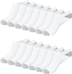 Hanes womens Value, No Show Soft Moisture-wicking Socks, Available in 10 and 14-packs Socks (pack of 14) - متتبع أسعار Amazon.sa