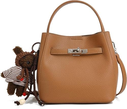 Ladies' wallet, light luxury bucket bag, lychee patterned handbag, high-end sense, one shoulder versatile crossbody bag on Amazon.ae - Price Tracker