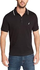 Nautica mens Classic Fit Short Sleeve Solid Tipped Collar Soft Polo Shirt Polo Shirt - Best Deal Finder