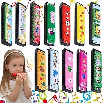 12 PCS Harmonica for Kids, Harmonica Toy with Double Row of 16 Holes, Cute Cartoon Printed Harmonicas Mouth Organ,Party Favors, Bags Fillers, Birthday Day Gifts and Prize for Beginner Kids - Amazon.ae Price Tracker