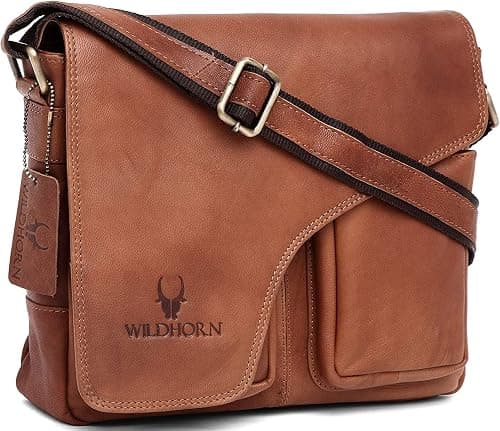 WildHorn Men Leather Messenger Bag Luggage- Messenger Bag (pack of 2) on Amazon.ae - Price Tracker
