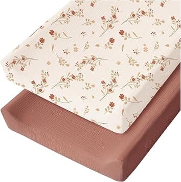 Konssy 2 Pack Muslin Changing Pad Covers for Baby Girls Boys, 32"x16" on Amazon - Best Deal Finder