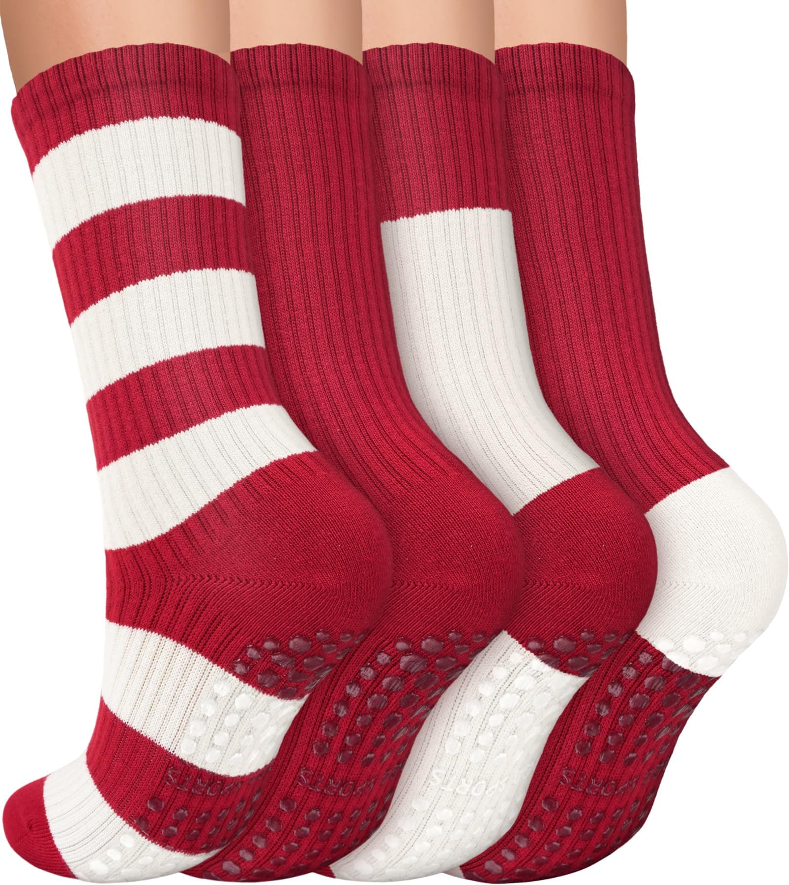 YeuG 4/6 Pairs Pilates Socks for Women - Non Slip Grip Socks for Yoga, Barre, Hospital, Barefoot on Amazon.ae - Price Tracker