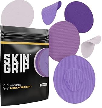Skin Grip CGM Patches for Medtronic Guardian Sensor (20-Pack), Waterproof & Sweatproof for 10-14 Days, Pre-Cut Adhesive Tape, Continuous Glucose Monitor Protection (Purple) على Amazon.ae - متتبع الأسعار