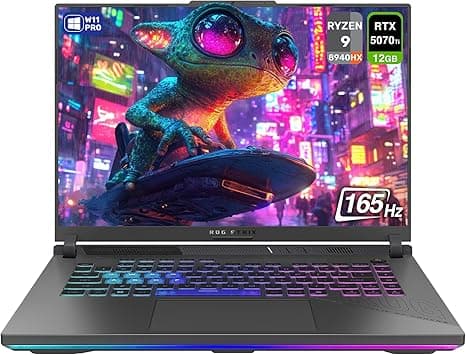 ASUS ROG Strix G16 Gaming Laptop, AMD Ryzen 9-8940HX, 32 GB DDR5 RAM, 1 TB PCIe SSD, 16" WUXGA (1920x1200) 165Hz Display, Nvidia G-Force RTX 5070Ti, 4-Zone RGB Backlit Keyboard, W11 Pro, Eclipse Grey on Amazon.ae - Price Tracker