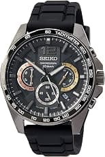 Seiko Men's Quartz Watch Stainless Steel with Silicone Strap - Best Deal Finder
