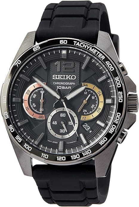 Seiko Men's Quartz Watch Stainless Steel with Silicone Strap on Amazon.ae - Price Tracker