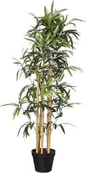Amazon Basics Artificial Fake Bamboo Plant with Plastic Planter Pot, 100 cm - متتبع أسعار Amazon.sa