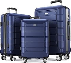 SHOWKOO Luggage Hardside Expandable PC+ABS Durable Lightweight Carryon Travel Suitcase with Double Wheels - Amazon.ae Price Tracker