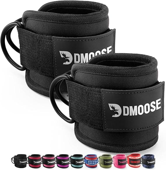 DMoose Ankle Strap for Cable Machine-One Size Fit with Premium Padding, Workout Kickback Ankle Cuffs, Ankle Bands for Working Out, Booty Workouts, Leg Extension, Hip Abductors &amp; Lower Body Exercises on Amazon.ae - Price Tracker