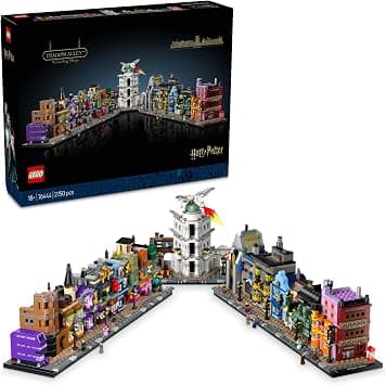 LEGO Harry Potter Diagon Alley Wizarding Shops 76444 | Building Set for Adults, Microscale Brick-Built Stores & 12 Microfigures, Collectible Display, Gift for Fans, 2,750 Pieces - متتبع أسعار Amazon.sa