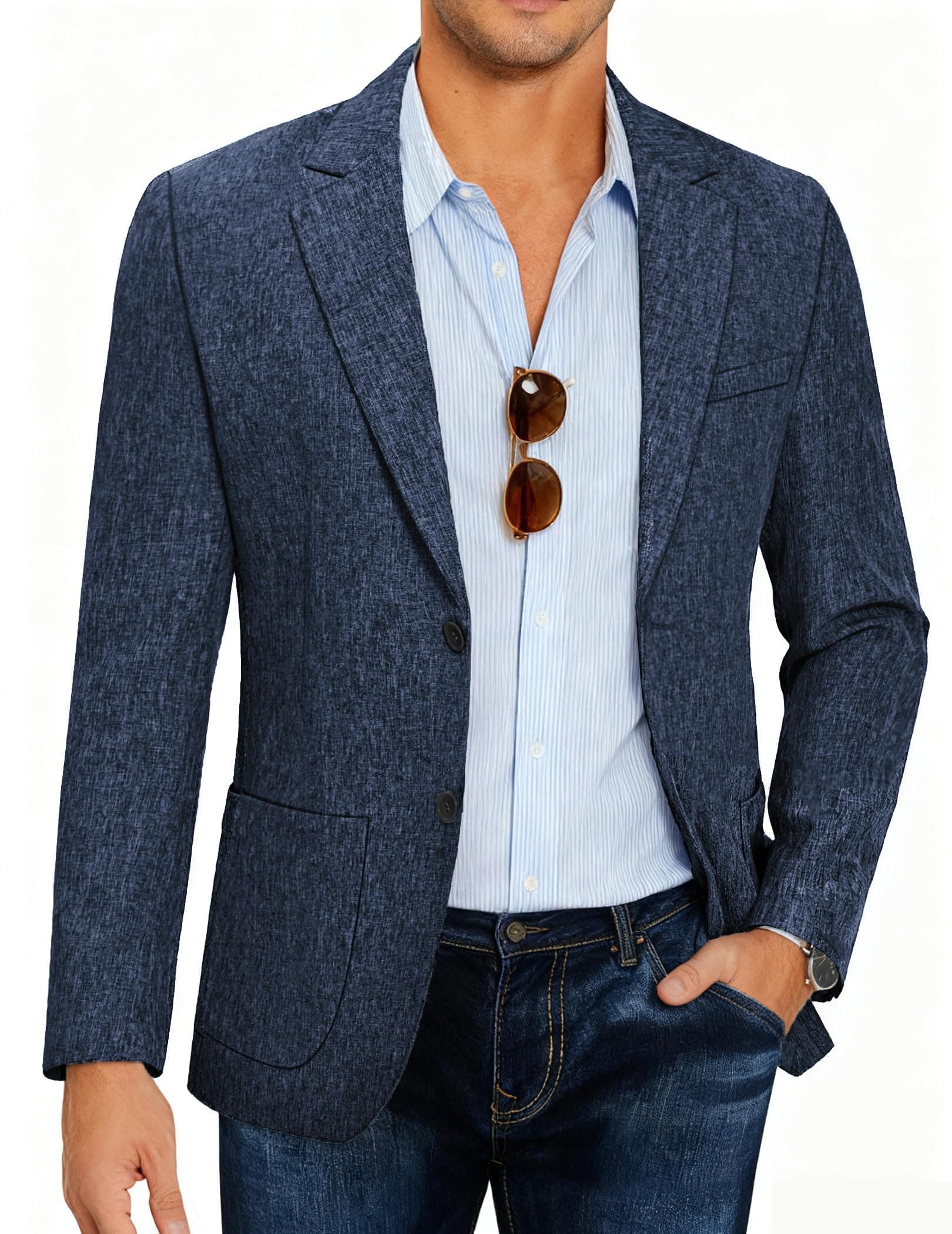 COOFANDY Mens Casual Blazer Sport Coat Lightweight Two Button Business Suit Jackets on Amazon.ae - Price Tracker