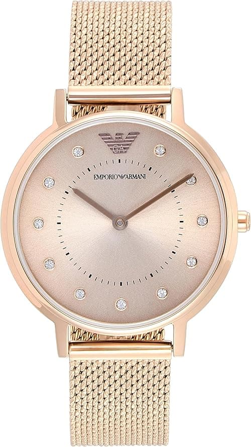 Emporio Armani Women's Two-Hand Leather Watch on Amazon.ae - Price Tracker