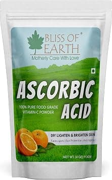 Bliss of Earth Ascorbic Acid, 113g | 100% Pure Food Grade Vitamin C Powder | Premium L Ascorbic Acid for Drinks & Preservation | Antioxidant for Immunity, Skin & DIY Serum - Best Deal Finder