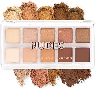 Profusion Cosmetics 10 Shade Eyeshadow Palette - High Pigmented Multi-Finish Colors, Vegan & Cruelty-Free, Create Stunning Looks On-the-Go - Travel-Friendly & Versatile Makeup, Nudes on Amazon - Best Deal Finder