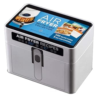 Air Fryer Recipes - Recipe Card Collection Tin (White) - 100 Recipe Cards with Photos + 5 Tabbed Section Dividers: Volume 1 on Amazon - Best Deal Finder
