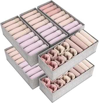 Lifewit Drawer Organiser, Set of 8 Changing Table for Dresser, Wardrobe Organiser Boxes System for Bedroom for Children's Clothes, Changing Utensils, Socks, Bra, Underwear on Amazon.ae - Price Tracker