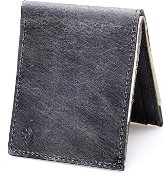 Bifold Leather Wallet For Men | Made in USA | Mens Bifold Wallets | American Made | Main Street Forge, Avalanche Gray, 7 Slot Bifold, Classic - متتبع أسعار Amazon.sa