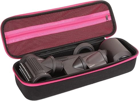 Carrying Case Travel Case Storage Bag Protective Case Holder Box for Dyson Supersonic Hair Dryer and Nozzles (Empty Bag Only), Black and Pink, Carrying Case on Amazon.ae - Price Tracker