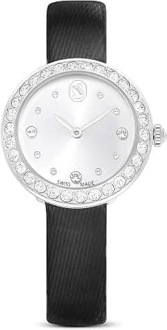 Swarovski Matrix Tennis Watch, Swiss Made, Leather Strap, Black, Stainless Steel - Amazon.ae Price Tracker