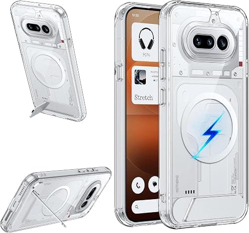 Lemxiee Magnetic Case for Nothing Phone 4a with Foldable Kickstand, Compatible with MagSafe Clear Case on Amazon.ae - Price Tracker