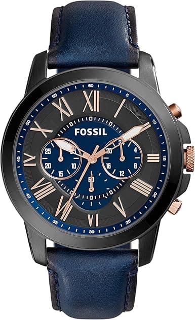 Fossil Leather Mens Quartz Watch on Amazon.ae - Price Tracker