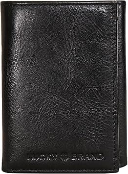 Lucky Brand Men's Smooth Leather Trifold Wallet-with RFID Blocking Lining, 6 Card Slots, Black, One Size, Black, One size on Amazon.ae - Price Tracker