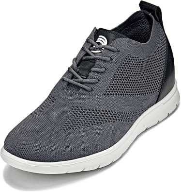 CALTO Men's Invisible Height Increasing Elevator Shoes - Ultra Light-weight Lace-up Knitted Sporty Walker - 2.6 Inches Taller on Amazon.ae - Price Tracker
