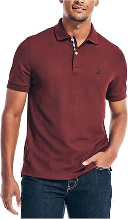 Nautica mens Classic Short Sleeve Solid Polo Shirt Polo Shirt - Best Deal Finder