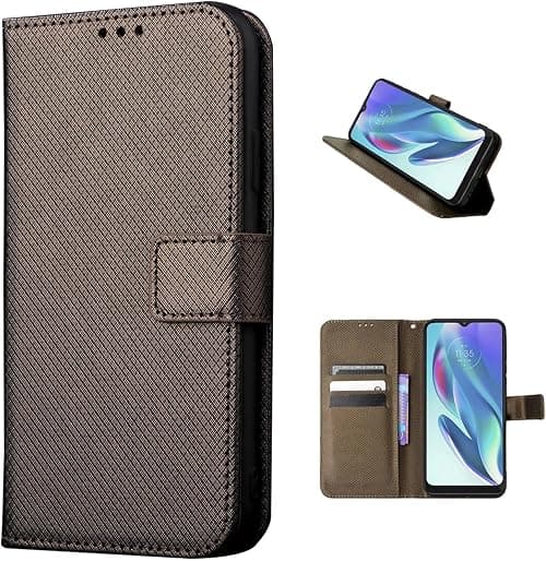 COQUE Magnetic Woven Texture Card Slot Wallet Case for Motorola Moto G77 5G, Flip Cover Case for Motorola Moto G77 5G-Gold on Amazon.ae - Price Tracker