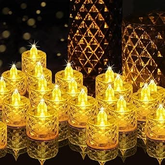 Ramadan Decorations, 24Pcs Ramadan Candles Lights, Flameless Decorative Smokeless Transparent LED Tea Light Candle, Decoration for Festival, Party on Amazon.ae - Price Tracker