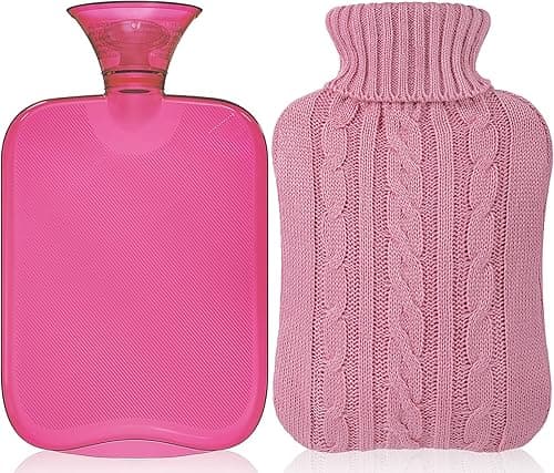 Attmu Hot Water Bottle with Cover Knitted, Transparent Hot Water Bag 2 Liter - Pink on Amazon.ae - Price Tracker