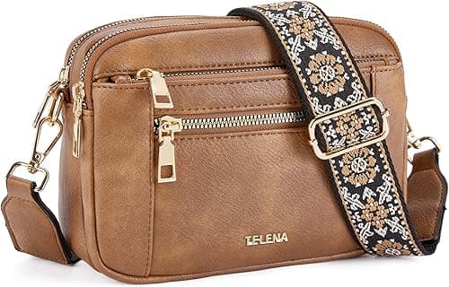 Telena Crossbody Purse for Women Small Crossbody Bags Trendy Vegan Leather Shoulder Handbags with Adjustable Strap Rough on Amazon.ae - Price Tracker