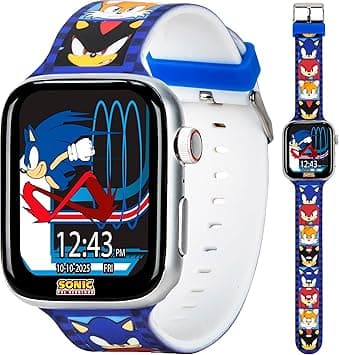 Sonic The Hedgehog Kids Smartwatch – Bluetooth Calling, Messages, Camera, Music, Sleep Tracker, Fitness & Activity Apps – 6 Watch Faces, Touchscreen, USB Rechargeable – Fits Wrists 5.5" to 8" - Amazon.ae Price Tracker
