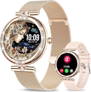 Efolen Smart Watch for Women(Make/Answer Call), 1.19" AMOLED Screen Fitness Tracker 110+ Sports Modes IP68 Waterproof Step Counter/BP/Heart Rate/Sleep Monitor SmartWatches for Android iOS -Rose Gold on Amazon.ae - Price Tracker