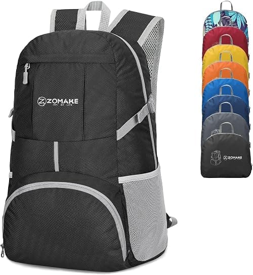 ZOMAKE Foldable Backpack Lightweight Packable 35 L, Hiking Daypack Water Resistant Travel Bag Nylon Outdoor Sports Camping Rucksack Walking Trekking for Men Women Seniors على Amazon.ae - متتبع الأسعار