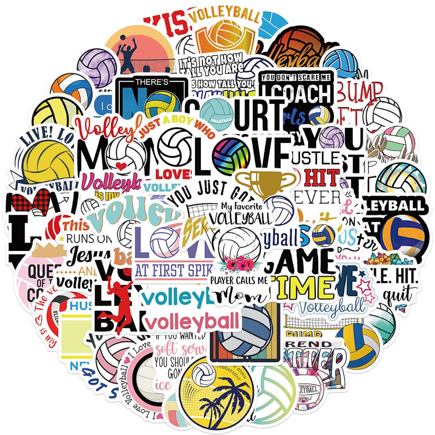 ORAINBOW Volleyball Stickers 50PCS Vinyl Waterproof Pack for Water Bottle Laptop - Cool Stuff for Girls on Amazon.ae - Price Tracker