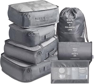 VAGREEZ Packing Cubes 7 Pieces, Grey, One Size - Amazon.ae Price Tracker