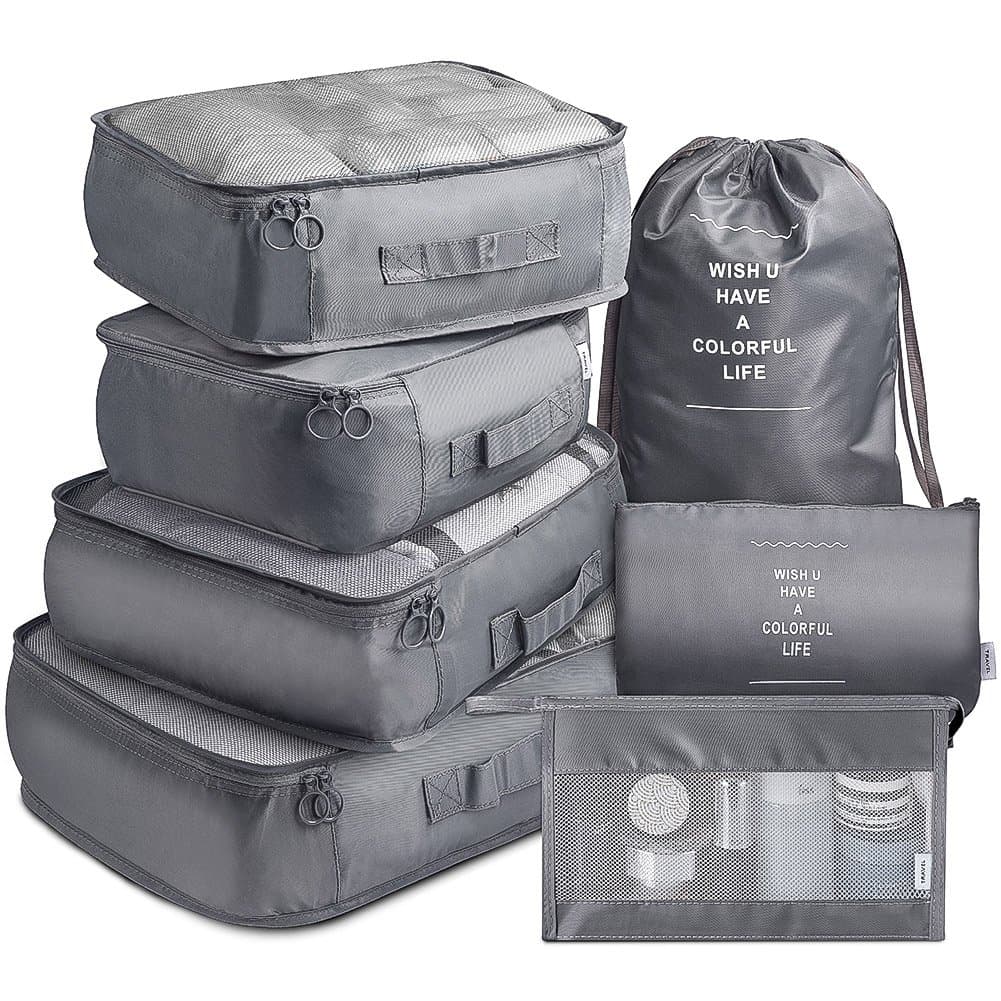 VAGREEZ Packing Cubes 7 Pieces, Grey, One Size on Amazon.ae - Price Tracker