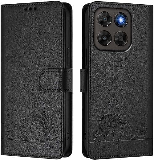 UPLAI Wallet Flip Case for Motorola Moto G87 5G / Moto G67/ Moto G77, Cute Cat Pattern Premium PU Shockproof Leather Cover with Kickstand, Card Slots RFID Blocking Magnetic Close, Black on Amazon.ae - Price Tracker