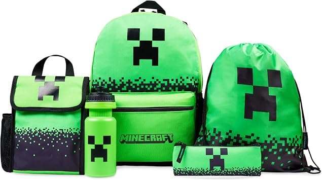 Minecraft Kids School Backpack Set Set 4 Pack على Amazon.ae - متتبع الأسعار