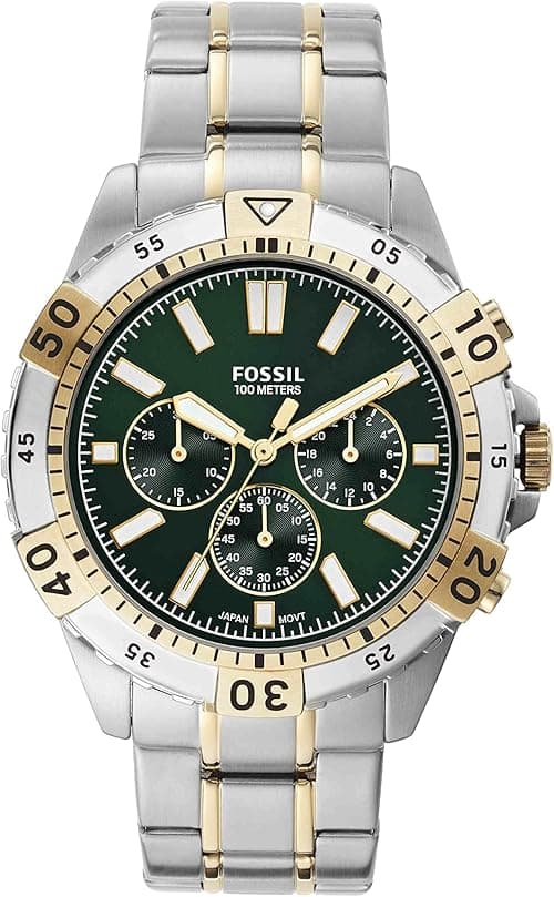 Fossil Men's Garrett Stainless Steel Quartz Dress Chronograph Watch on Amazon.ae - Price Tracker